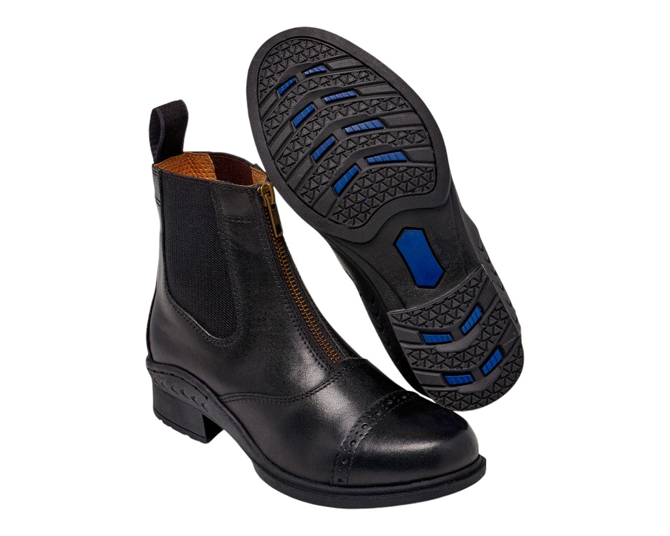 Kelvin Blue Ladies Leather Zipper Boot