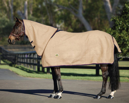 Natural Jute Horse Rug Combo