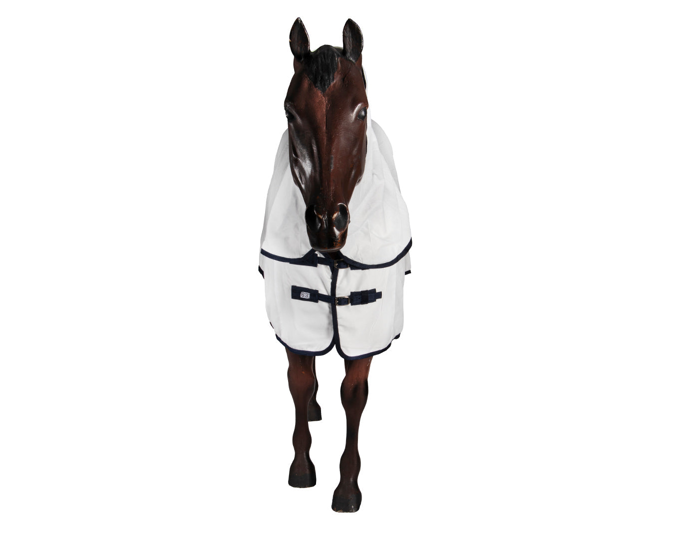 Kool Master Flag Horse Rug Combo - White & Navy