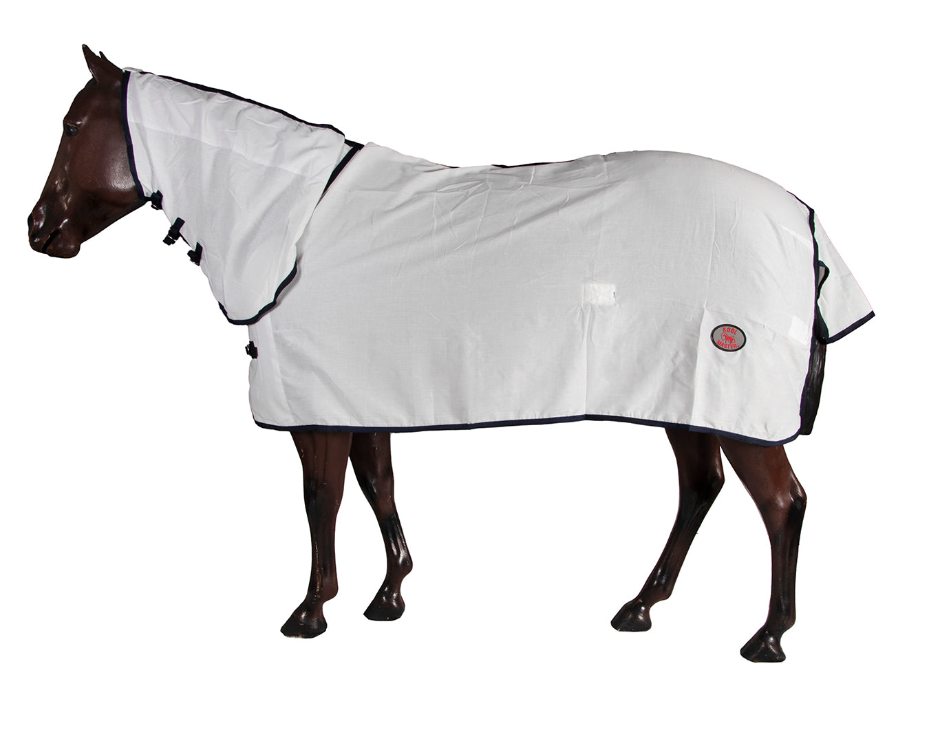 Kool Master Flag Horse Rug Combo - White & Navy