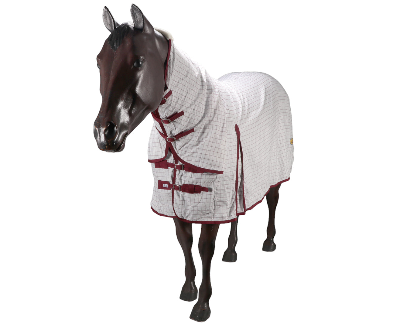 GG Australia Tear-Stop Horse Rug Combo - White w/Maroon