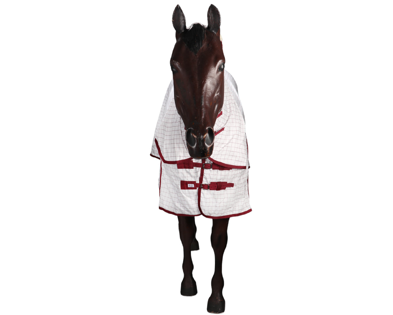 GG Australia Tear-Stop Horse Rug Combo - White w/Maroon