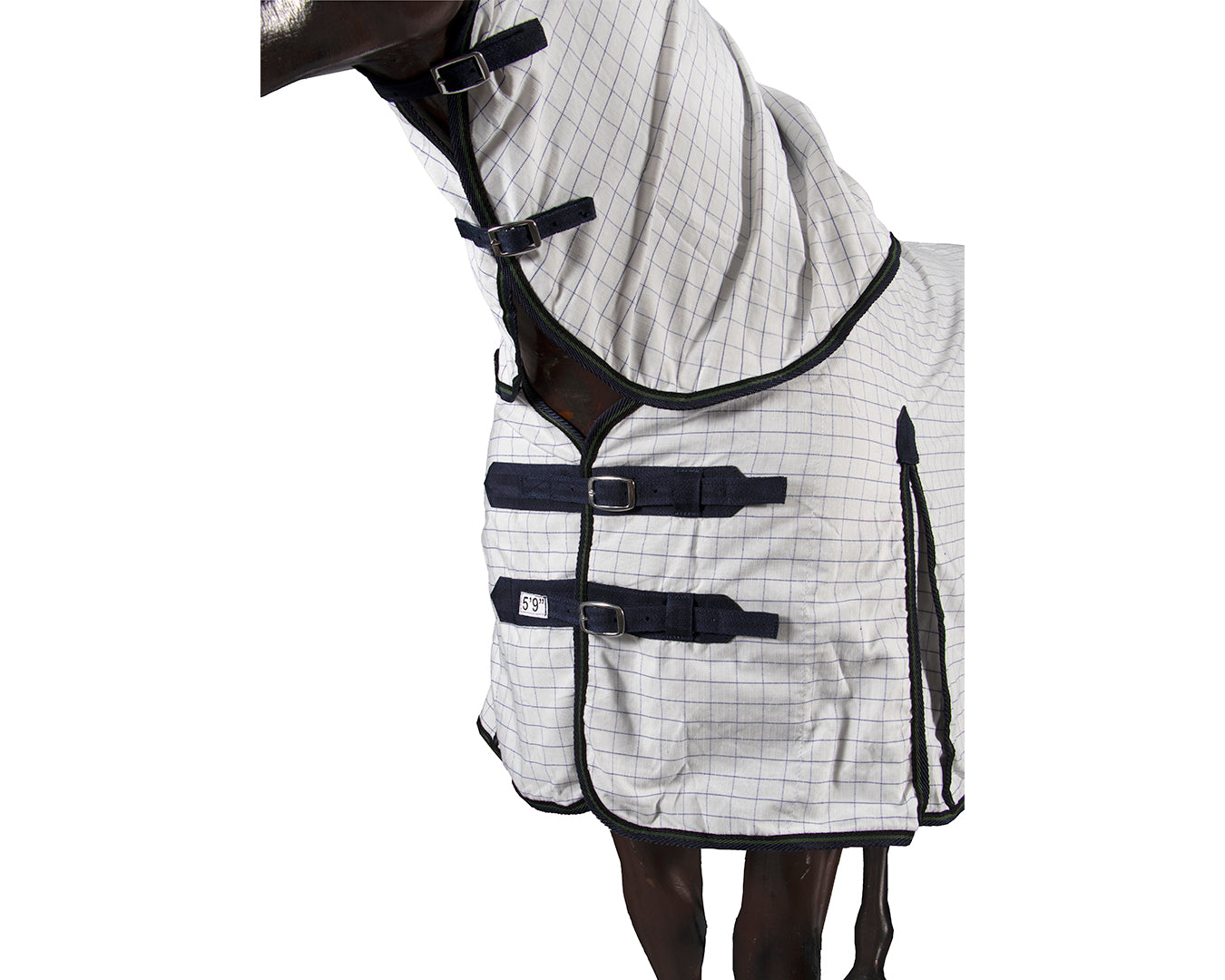 GG Australia Tear-Stop Horse Rug Combo - White w/Navy