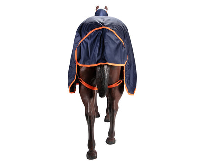 Kozy 1200D Rainsheet Horse Rug Combo - Navy & Orange