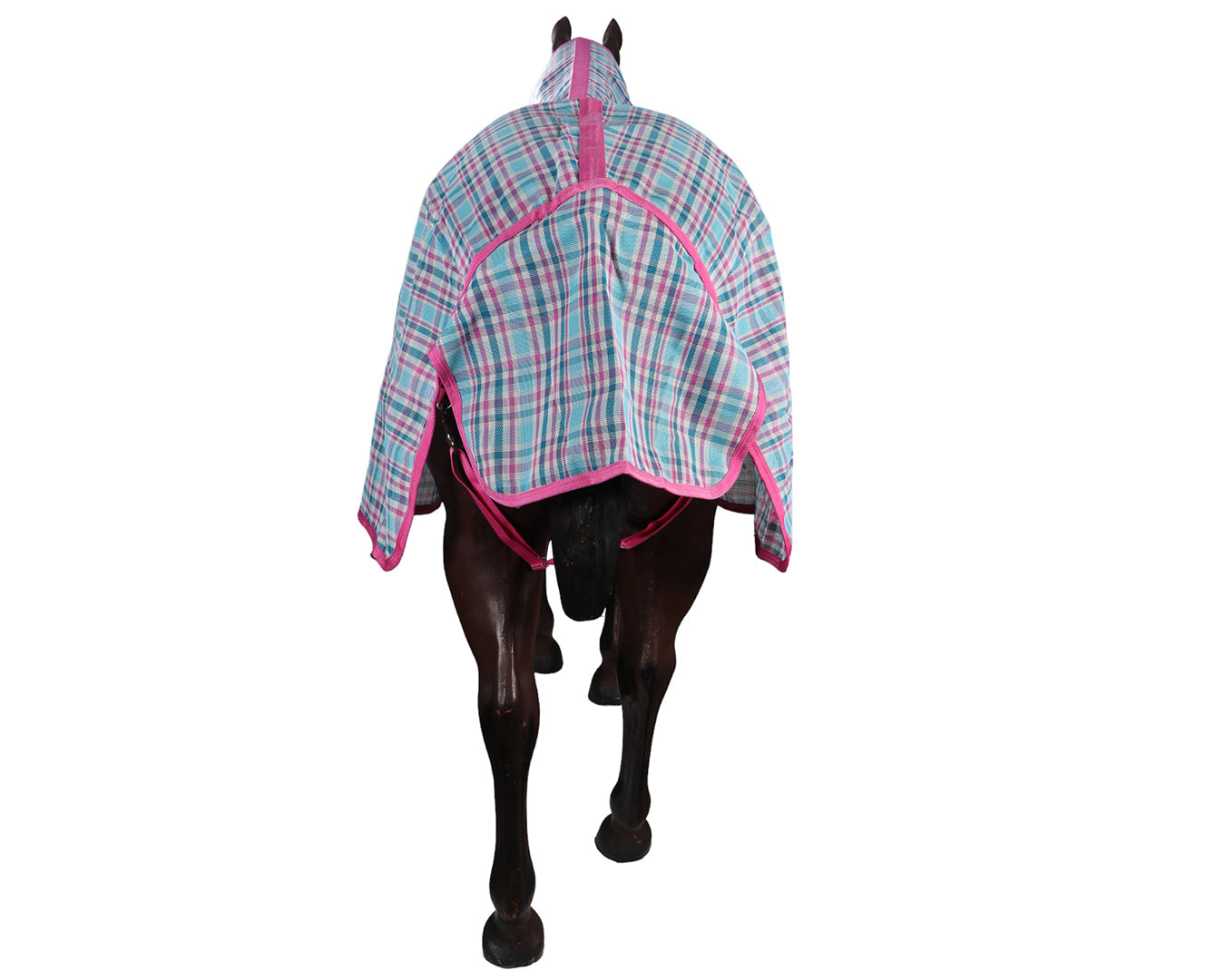 Kool Master PVC Shade Mesh Horse Rug Combo - Ice Blue/Pink