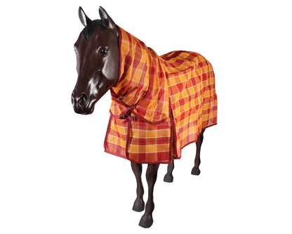 Kool Master PVC Shade Mesh Horse Rug Combo - Red/Amber