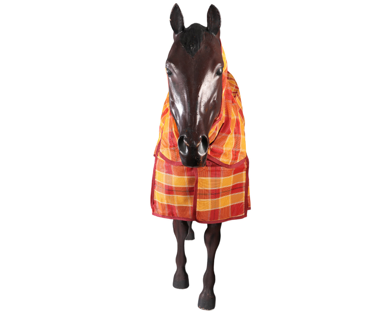 Kool Master PVC Shade Mesh Horse Rug Combo - Red/Amber