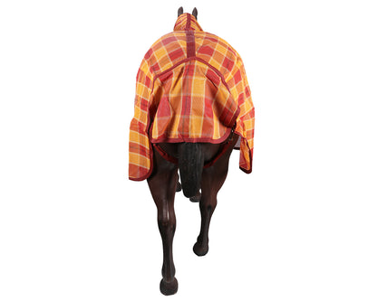 Kool Master PVC Shade Mesh Horse Rug Combo - Red/Amber