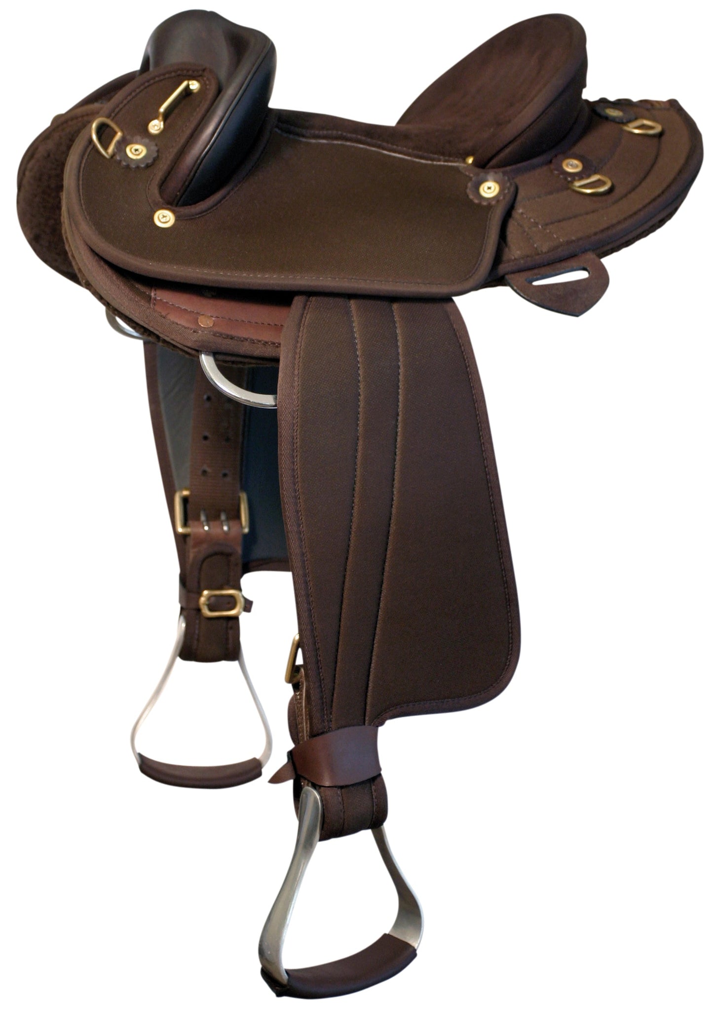 Ord River Synthetic Junior Half Breed Saddle 13" - Brown