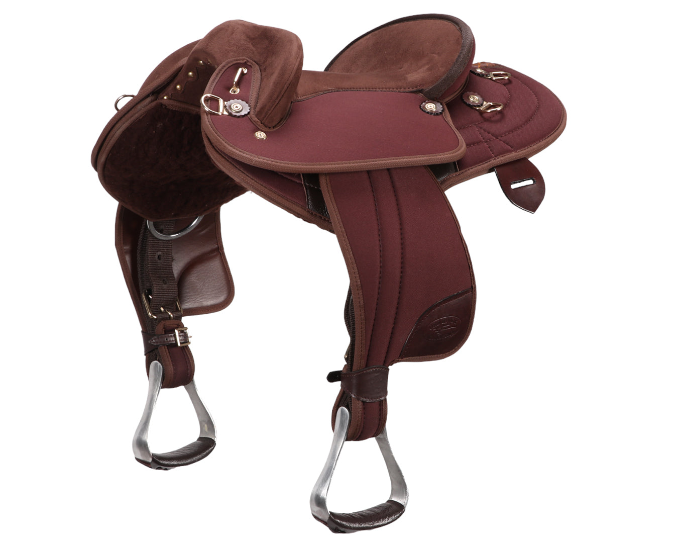 Ord River Synthetic Youth Half Breed Saddle 14.5" - Brown