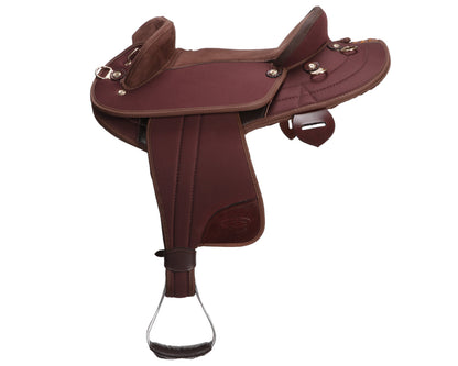 Ord River Synthetic Youth Half Breed Saddle 14.5" - Brown