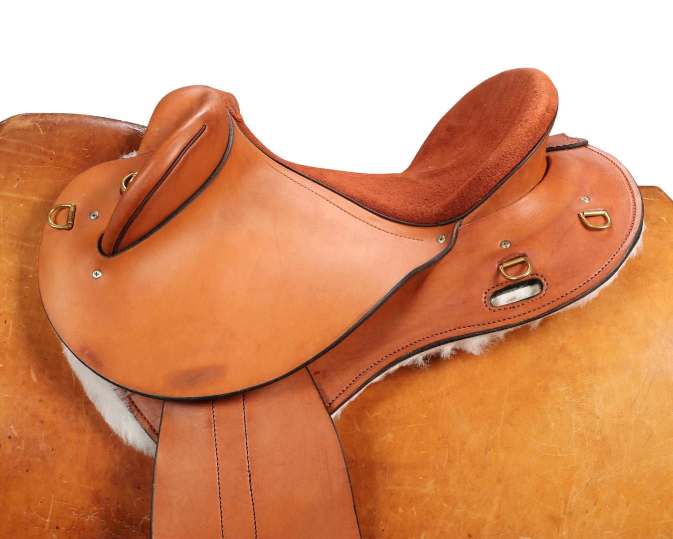 Sidney Hamilton Half Breed Saddle Roughout Seat