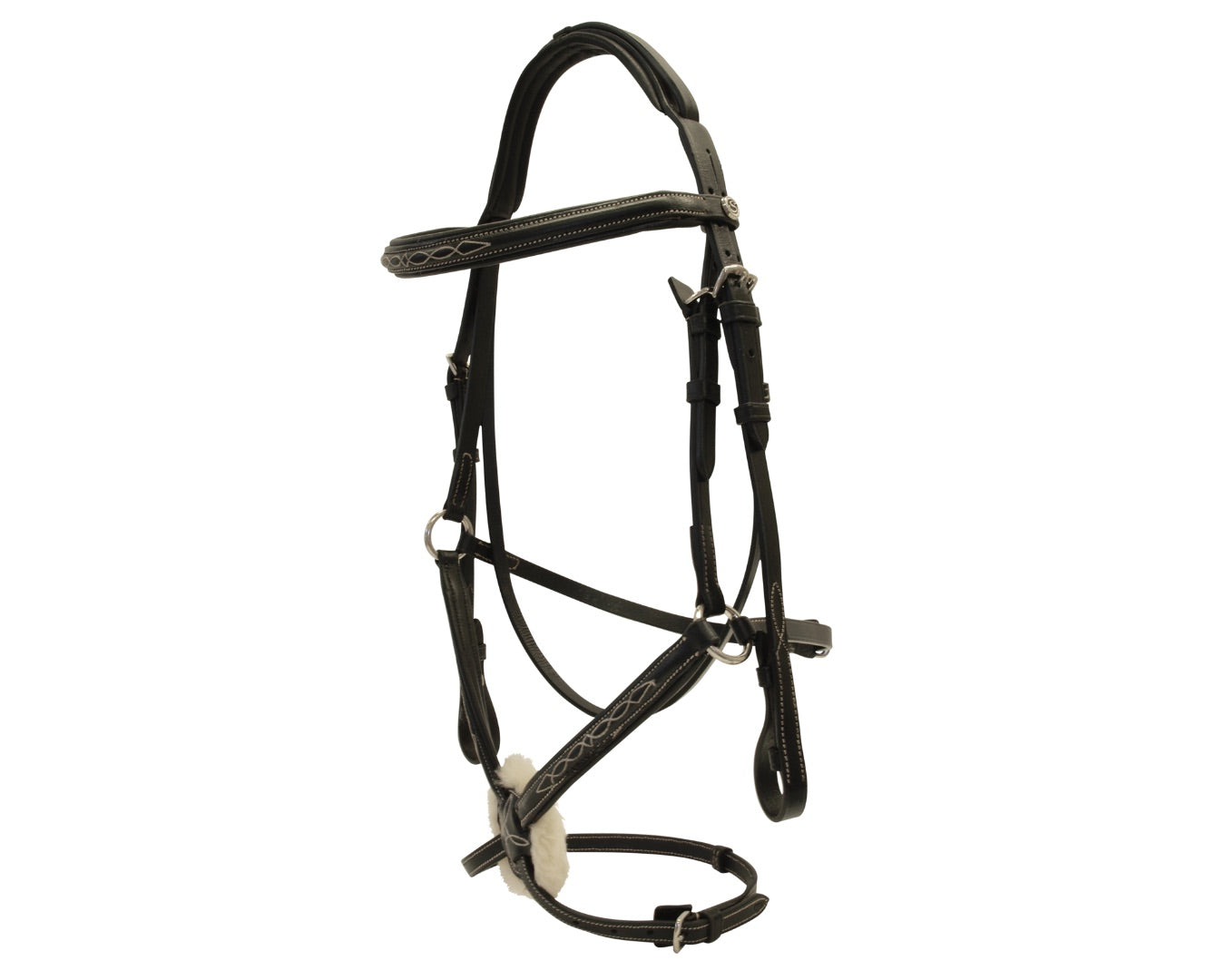 Sterling Figure Eight Bridle with Reins - Black