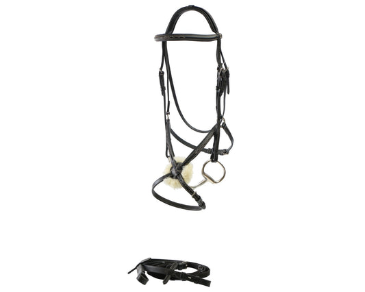 Sterling Figure Eight Bridle with Reins - Black