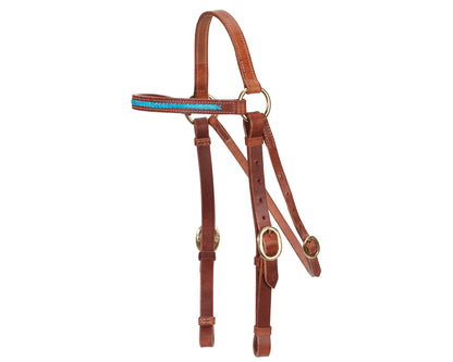 Fort Worth Barcoo Bridle w/Turquoise 3/4"