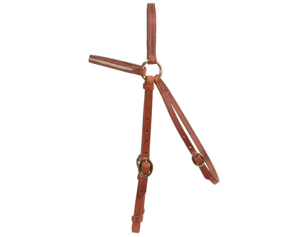 Fort Worth Barcoo Bridle w/Natural Rawhide 5/8"