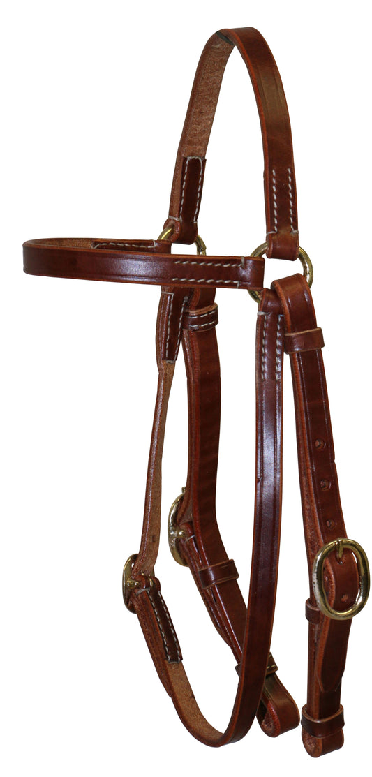 Ord River Oiled Pull-Up Barcoo Bridle - Shetland Size