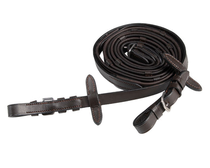 Landsborough Leather Grip Reins With Stoppers