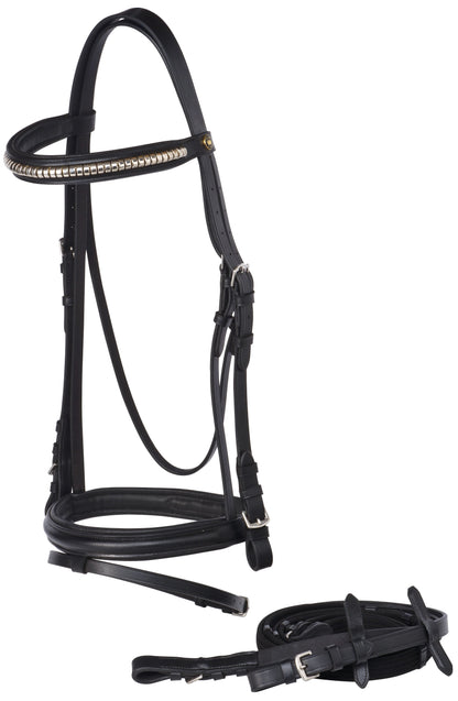 Jeremy & Lord Clinchered Hanoverian Bridle with Reins